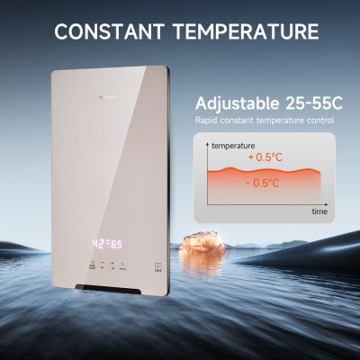 Calentador de agua eléctrico instantáneo inteligente para duchas en toda la casa