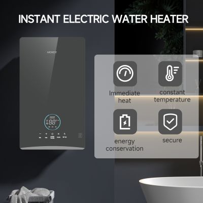 Calentador de agua eléctrico instantáneo con pantalla táctil para baño