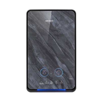 Calentador de agua eléctrico instantáneo de 5 velocidades con pantalla táctil LED.