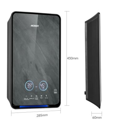 Calentador de agua eléctrico instantáneo de 5 velocidades con pantalla táctil LED.