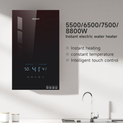Sistema de agua caliente eléctrico instantáneo de pared para duchas de casas, hoteles y garajes.