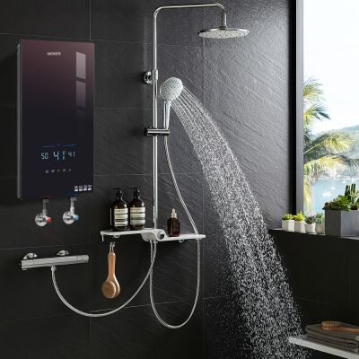 Sistema de agua caliente eléctrico instantáneo de pared para duchas de casas, hoteles y garajes.