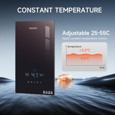 Sistema de agua caliente eléctrico instantáneo de pared para duchas de casas, hoteles y garajes.
