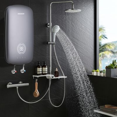 Calentador de agua eléctrico instantáneo con temperatura ajustable y bomba de agua caliente