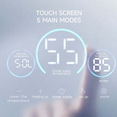 Ducha eléctrica instantánea con temperatura constante y control táctil inteligente por inducción.