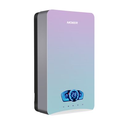 Calentador de agua eléctrico instantáneo con control por voz inteligente y pantalla táctil. Calentamiento rápido.
