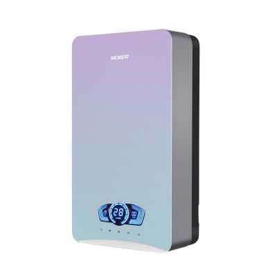 Calentador de agua eléctrico instantáneo con control por voz inteligente y pantalla táctil. Calentamiento rápido.