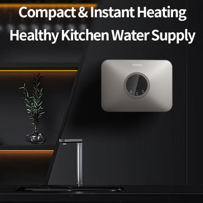 Calentador de agua instantáneo sin tanque para cocina, ultradelgado y pequeño