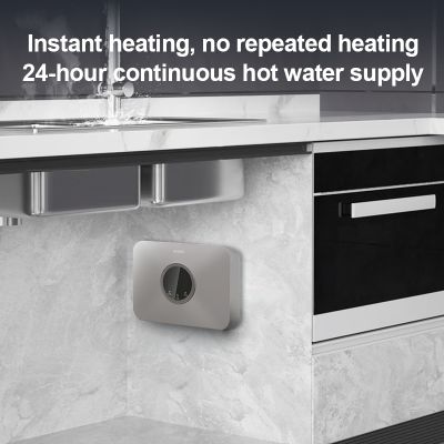 Calentador de agua instantáneo sin tanque para cocina, ultradelgado y pequeño