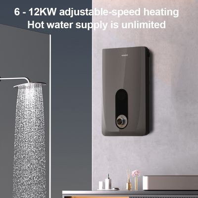Calentador de agua instantáneo sin tanque de bajo consumo para hoteles y hogares.