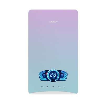 Calentador de agua eléctrico instantáneo con control por voz inteligente y pantalla táctil. Calentamiento rápido.